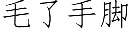 毛了手脚 (仿宋矢量字库)