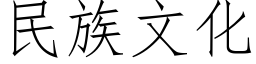 民族文化 (仿宋矢量字庫)