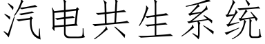 汽電共生系統 (仿宋矢量字庫)