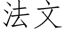 法文 (仿宋矢量字庫)