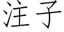 注子 (仿宋矢量字库)