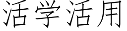 活學活用 (仿宋矢量字庫)