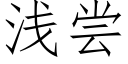 淺嘗 (仿宋矢量字庫)