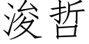 浚哲 (仿宋矢量字庫)