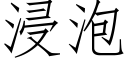 浸泡 (仿宋矢量字庫)