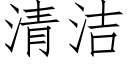 清潔 (仿宋矢量字庫)