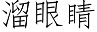 溜眼睛 (仿宋矢量字库)