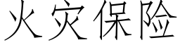 火災保險 (仿宋矢量字庫)