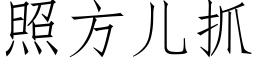 照方儿抓 (仿宋矢量字库)