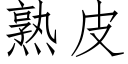 熟皮 (仿宋矢量字库)