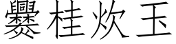 爨桂炊玉 (仿宋矢量字库)