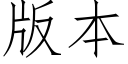 版本 (仿宋矢量字库)