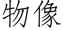 物像 (仿宋矢量字庫)