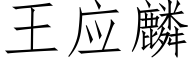 王应麟 (仿宋矢量字库)