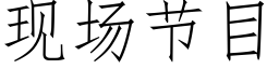 現場節目 (仿宋矢量字庫)