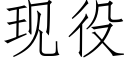 現役 (仿宋矢量字庫)