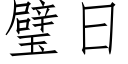 璧日 (仿宋矢量字庫)