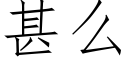 甚麼 (仿宋矢量字庫)