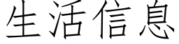 生活信息 (仿宋矢量字库)