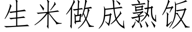 生米做成熟飯 (仿宋矢量字庫)