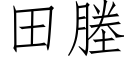 田塍 (仿宋矢量字库)