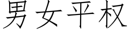 男女平权 (仿宋矢量字库)