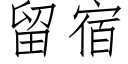 留宿 (仿宋矢量字庫)