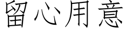 留心用意 (仿宋矢量字库)