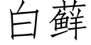 白藓 (仿宋矢量字库)