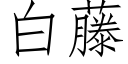 白藤 (仿宋矢量字库)