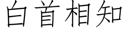 白首相知 (仿宋矢量字库)