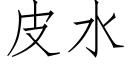 皮水 (仿宋矢量字库)