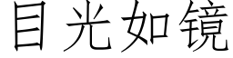 目光如镜 (仿宋矢量字库)