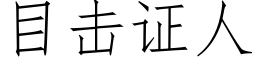 目击证人 (仿宋矢量字库)