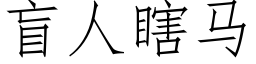 盲人瞎馬 (仿宋矢量字庫)