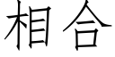 相合 (仿宋矢量字庫)