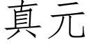 真元 (仿宋矢量字库)