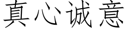 真心誠意 (仿宋矢量字庫)