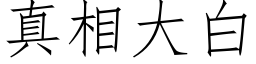 真相大白 (仿宋矢量字庫)