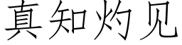 真知灼見 (仿宋矢量字庫)