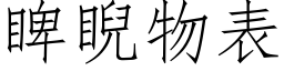 睥睨物表 (仿宋矢量字庫)