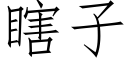 瞎子 (仿宋矢量字库)