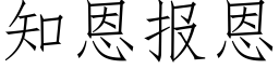 知恩报恩 (仿宋矢量字库)