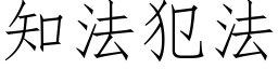 知法犯法 (仿宋矢量字库)