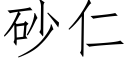 砂仁 (仿宋矢量字库)