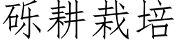 砾耕栽培 (仿宋矢量字库)