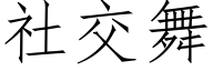 社交舞 (仿宋矢量字庫)