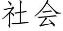 社會 (仿宋矢量字庫)