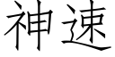 神速 (仿宋矢量字库)