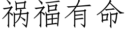 禍福有命 (仿宋矢量字庫)